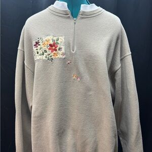 Jerzees Tan Quarter-Zip Sweatshirt